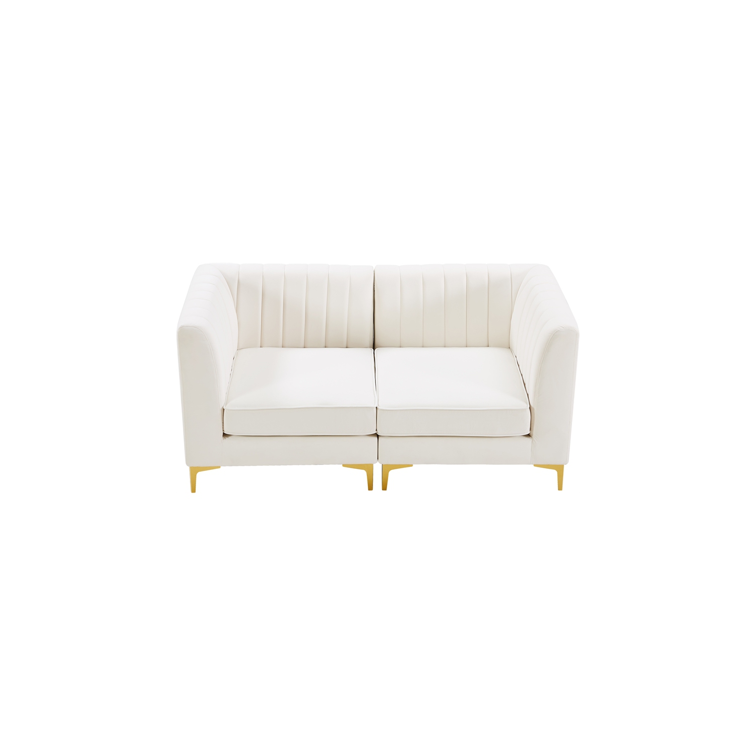 Meridian Furniture Alina Cream Velvet Modular Sofa