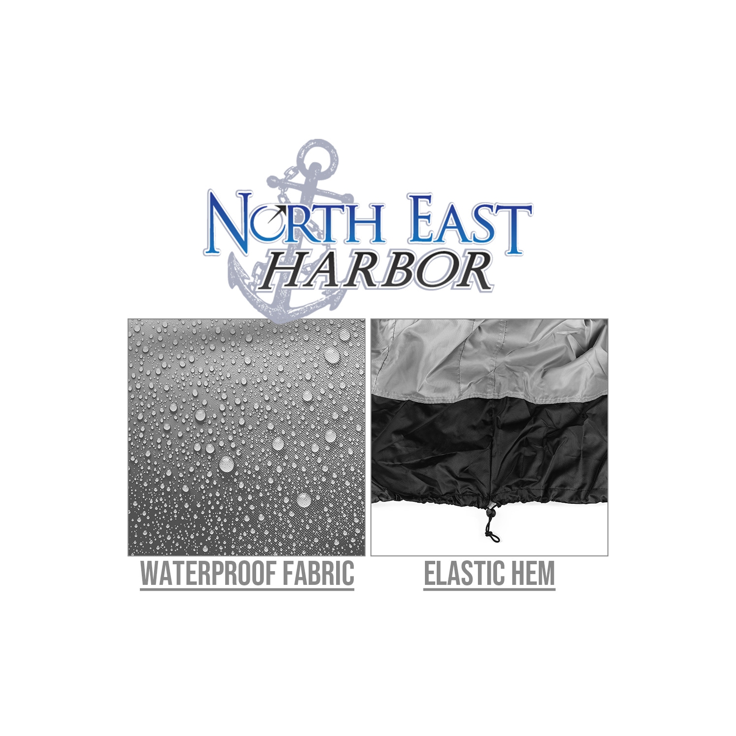 North East Harbor Patio V-Shape Sofa Cover, Veranda Couch Outdoor Furniture Protection, Breathable Material, Weather Resistant Fabric, Gray, 100"L x