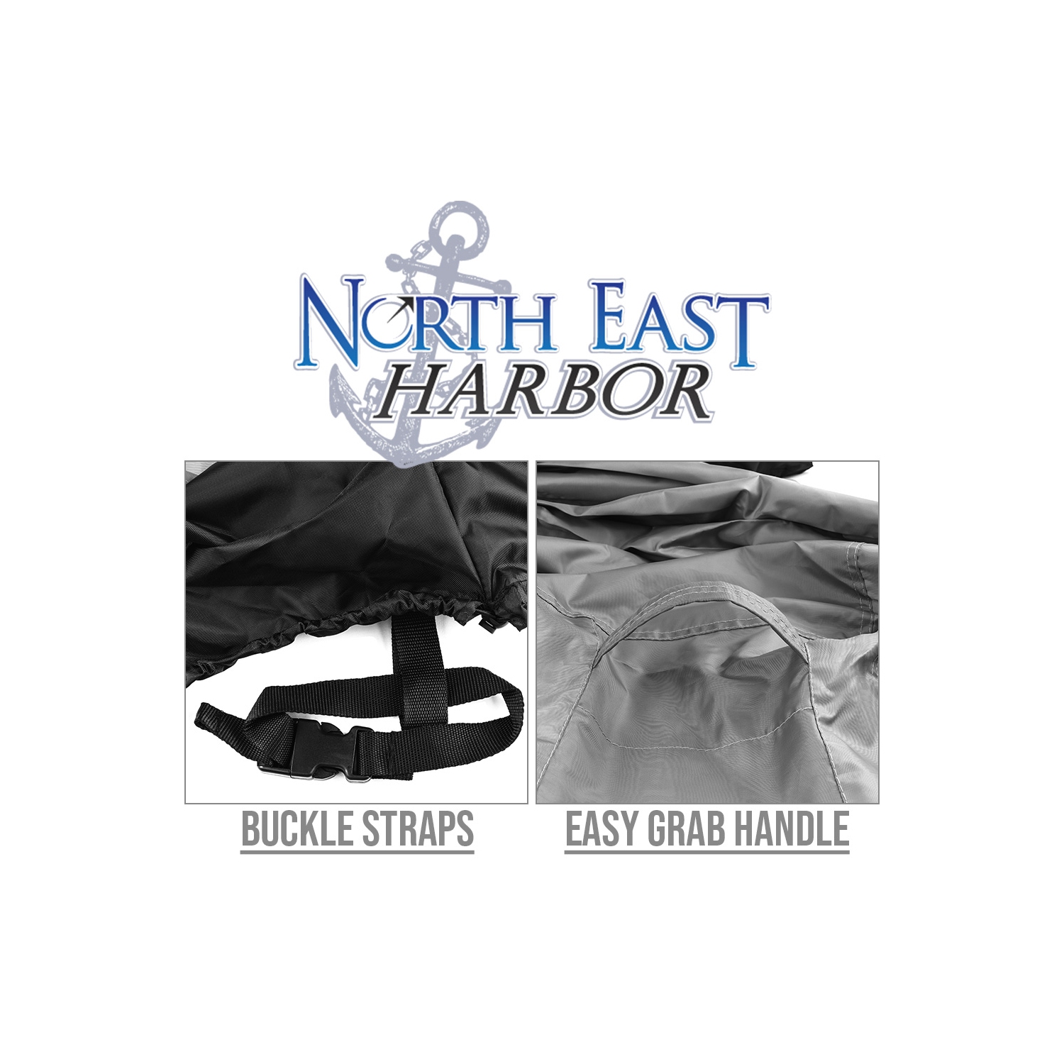 North East Harbor Patio V-Shape Sofa Cover, Veranda Couch Outdoor Furniture Protection, Breathable Material, Weather Resistant Fabric, Gray, 100"L x