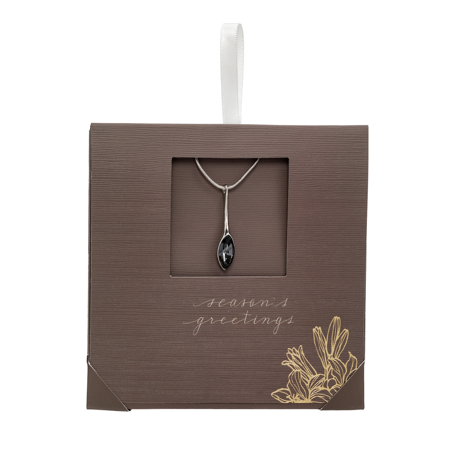 callura Silvernight Crystal Marquis Pendant Necklace - on Holiday Card