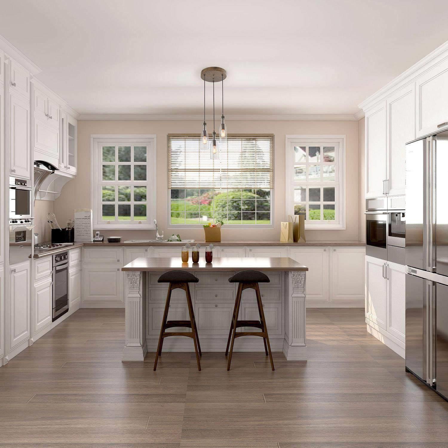 Modern 3-Light Kitchen Island Glass Pendant for Dining Room