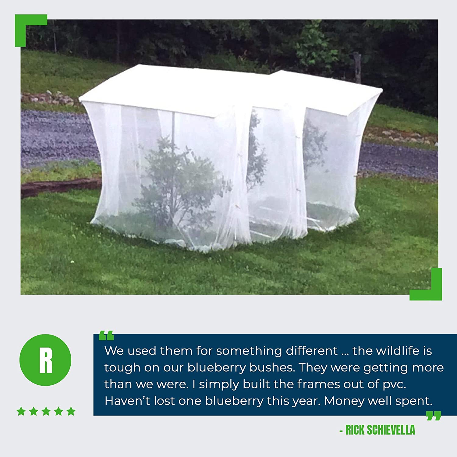 MEKKAPRO Large Mosquito Bug Screen Netting, 10ft x 10ft, Garden Netting for Vegetables, Flowers, Fruits, Plants Barrier Insect Bird