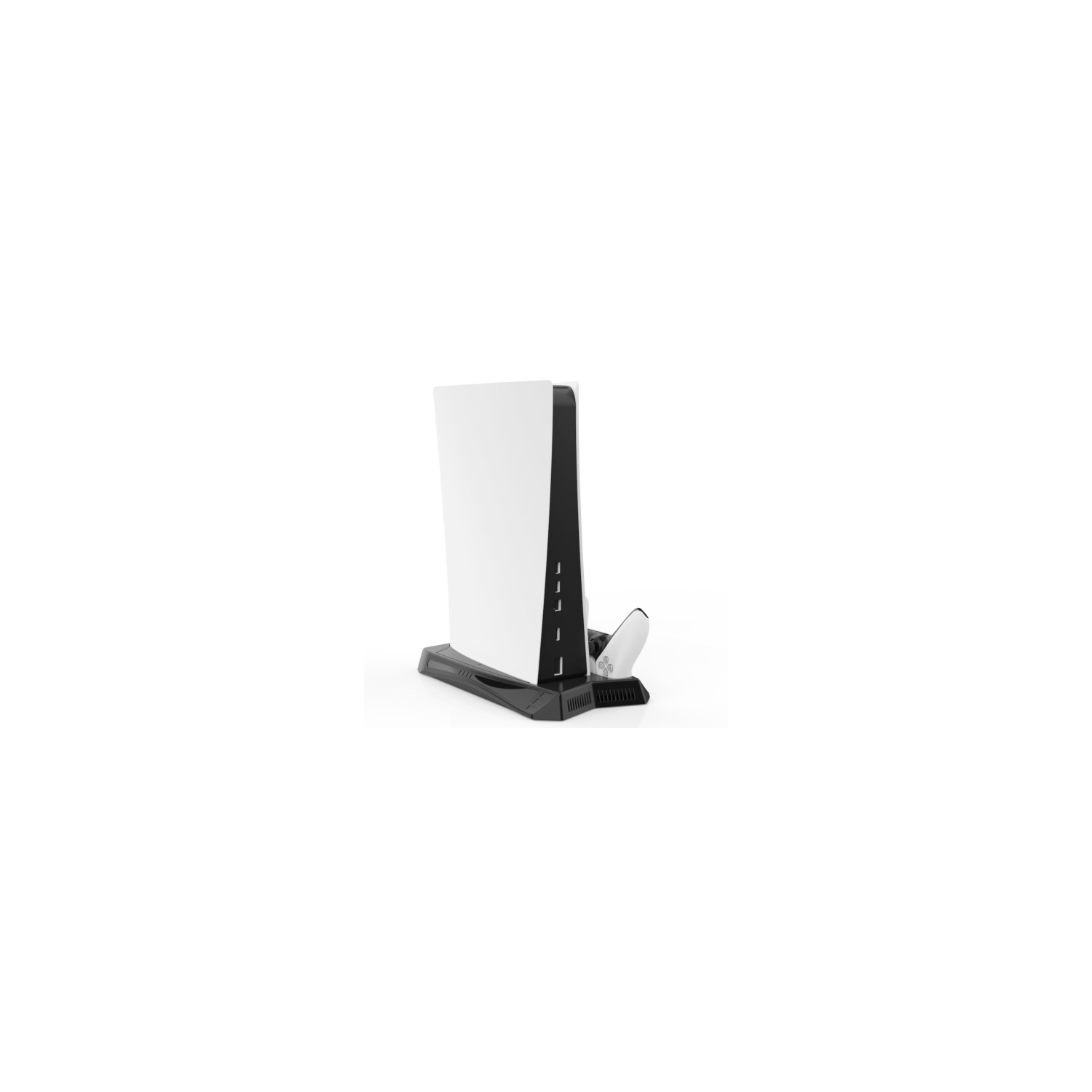 3-in-1 Vertical Stand with 2 Cooling Fan and Charging Station Dock for PS5 Console and PlayStation 5 Digital Edition, Dual Controller Charger Ports