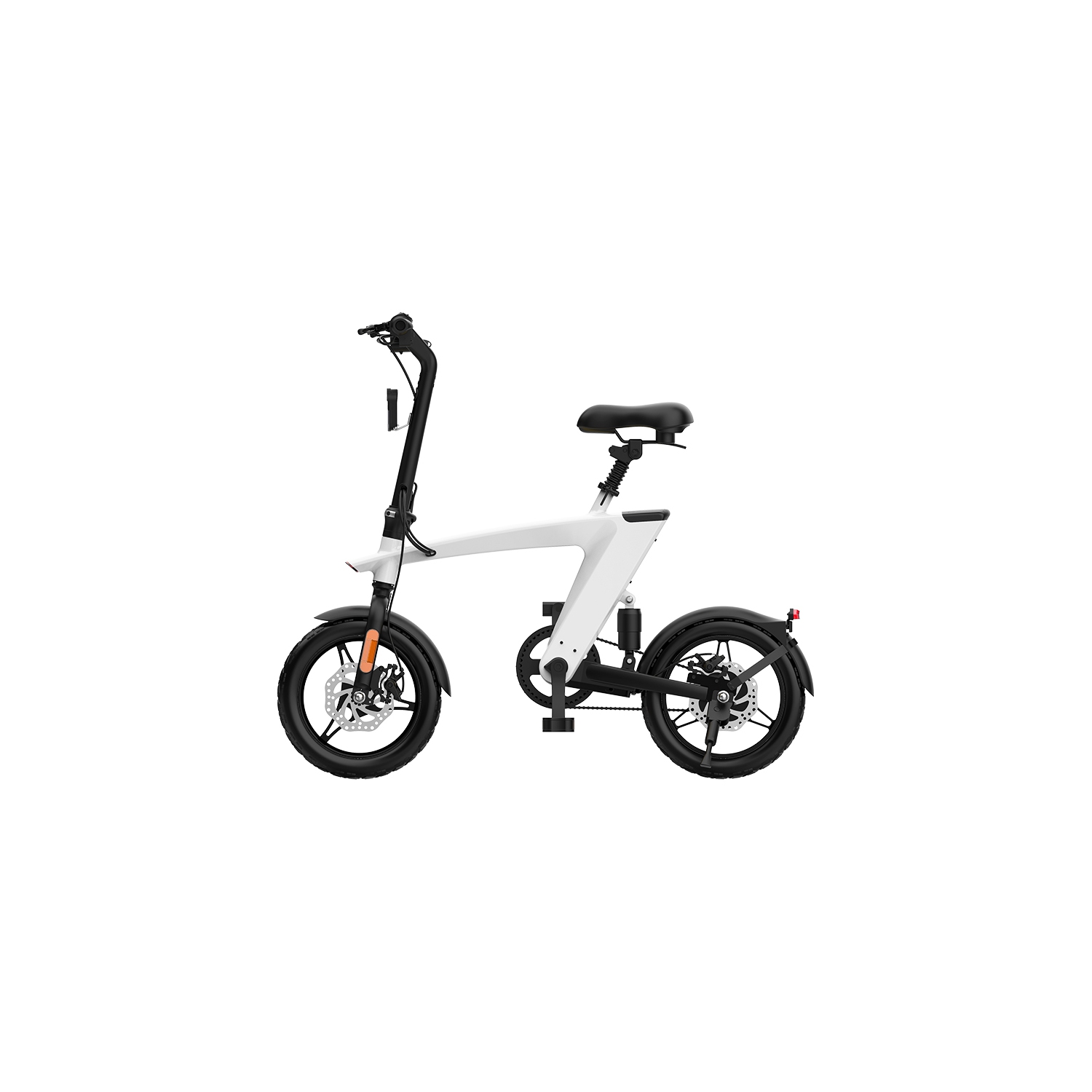 HX H1 Fly Fish 14 Inch Foldable E-Bike, Light Weight, LCD Display, Dual Suspension, 36V 10Ah Large Battery, 25KM/H Speed, Up to 75KM Range with Padel