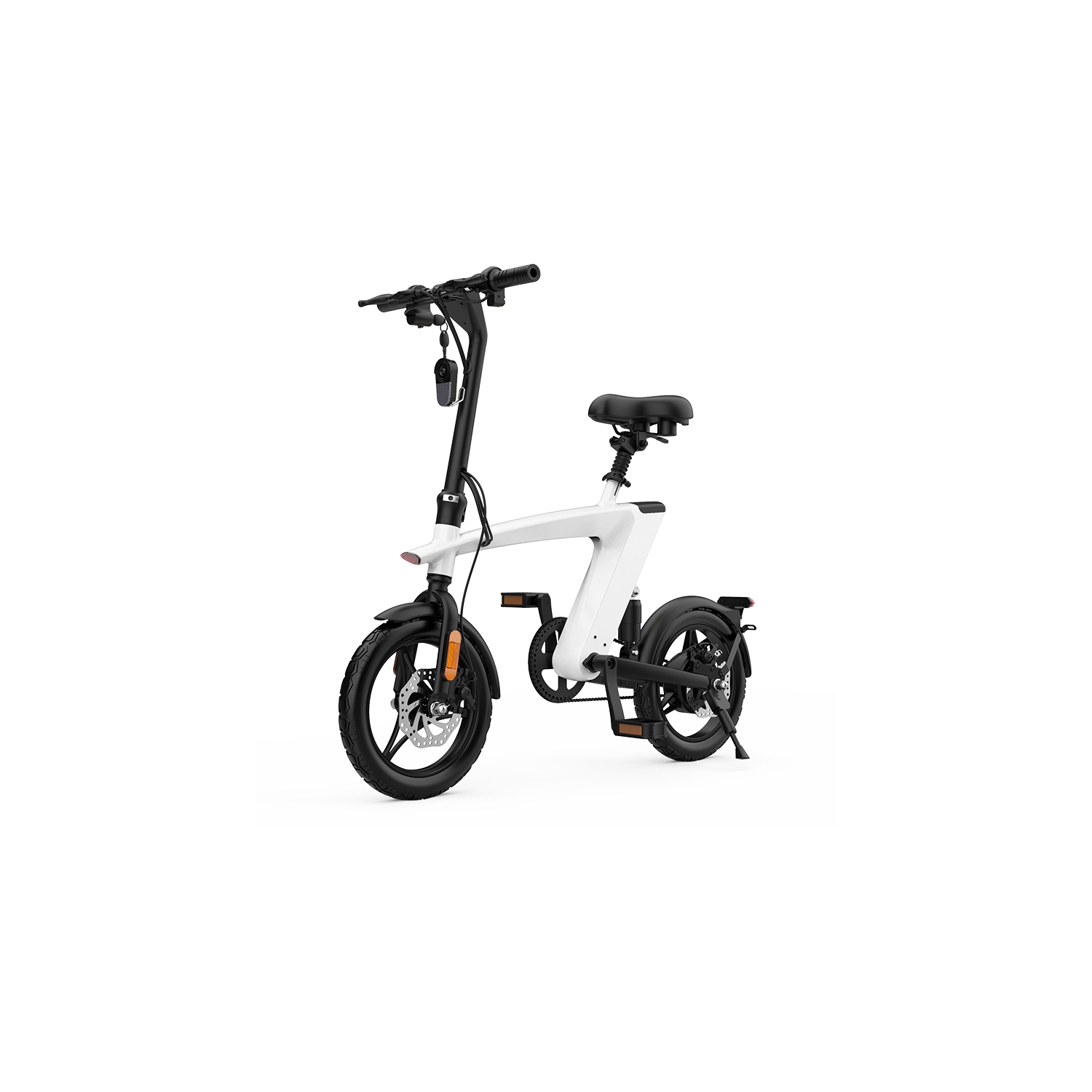 HX H1 Fly Fish 14 Inch Foldable E-Bike, Light Weight, LCD Display, Dual Suspension, 36V 10Ah Large Battery, 25KM/H Speed, Up to 75KM Range with Padel