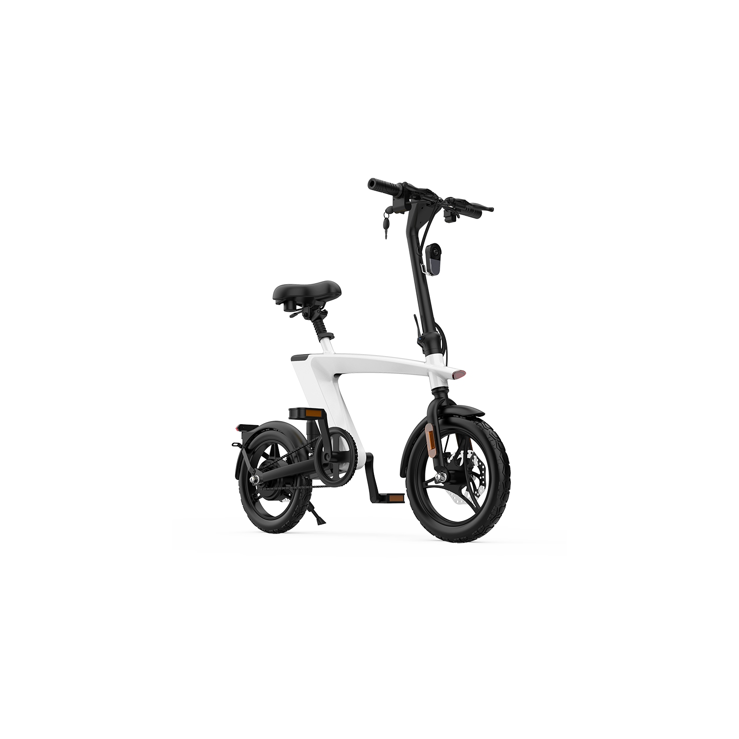 HX H1 Fly Fish 14 Inch Foldable E-Bike, Light Weight, LCD Display, Dual Suspension, 36V 10Ah Large Battery, 25KM/H Speed, Up to 75KM Range with Padel