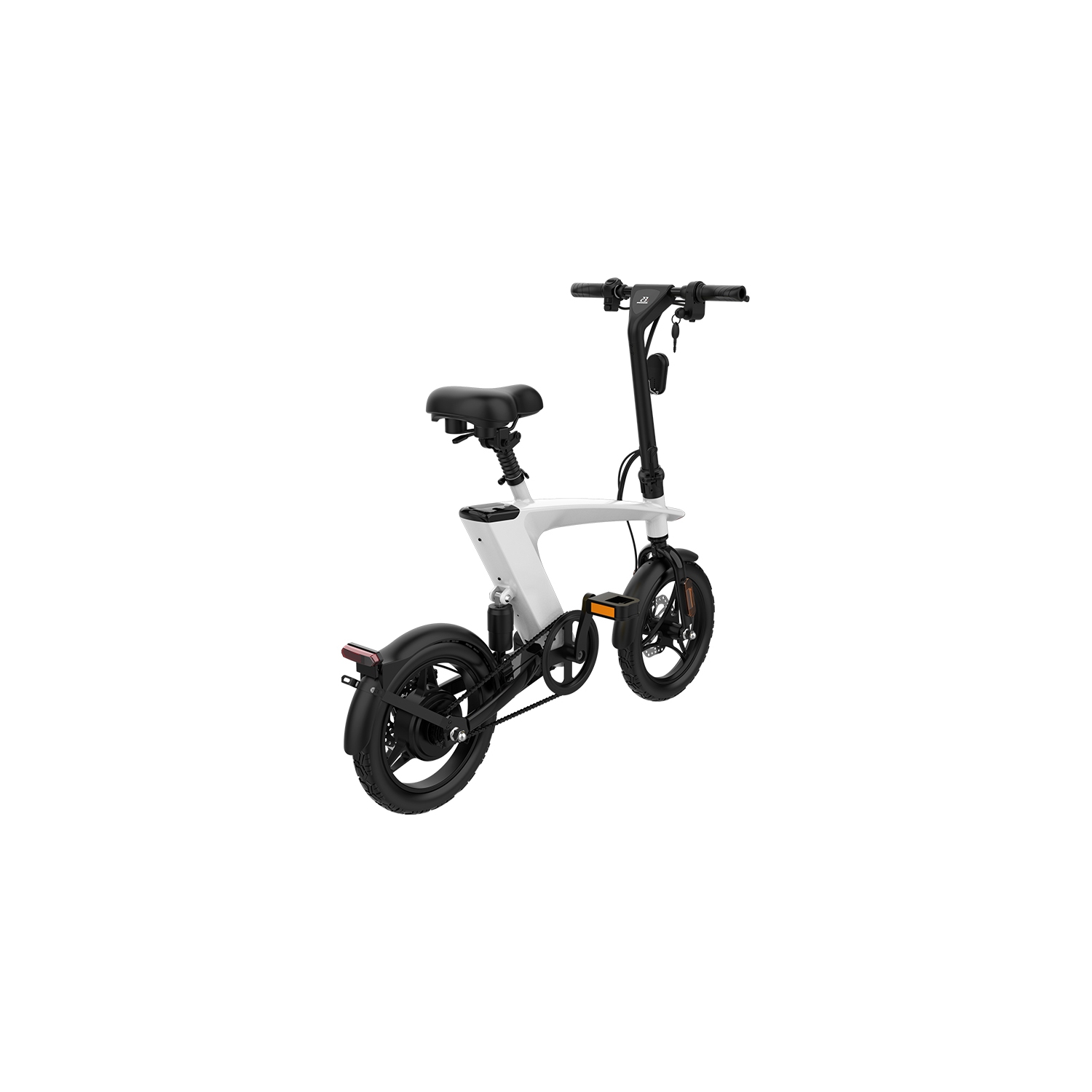 HX H1 Fly Fish 14 Inch Foldable E-Bike, Light Weight, LCD Display, Dual Suspension, 36V 10Ah Large Battery, 25KM/H Speed, Up to 75KM Range with Padel