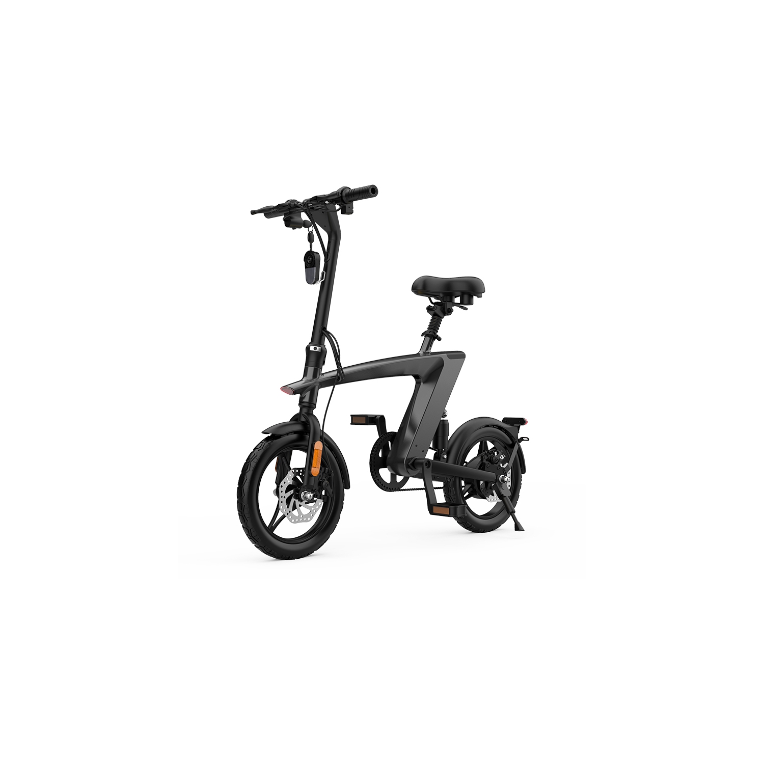 HX H1 Fly Fish 14 Inch Foldable E-Bike, Light Weight, LCD Display, Dual Suspension, 36V 10Ah Large Battery, 25KM/H Speed, Up to 75KM Range with Padel