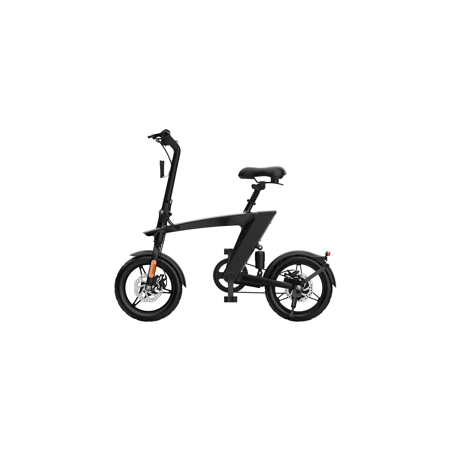 HX H1 Fly Fish 14 Inch Foldable E-Bike, Light Weight, LCD Display, Dual Suspension, 36V 10Ah Large Battery, 25KM/H Speed, Up to 75KM Range with Padel