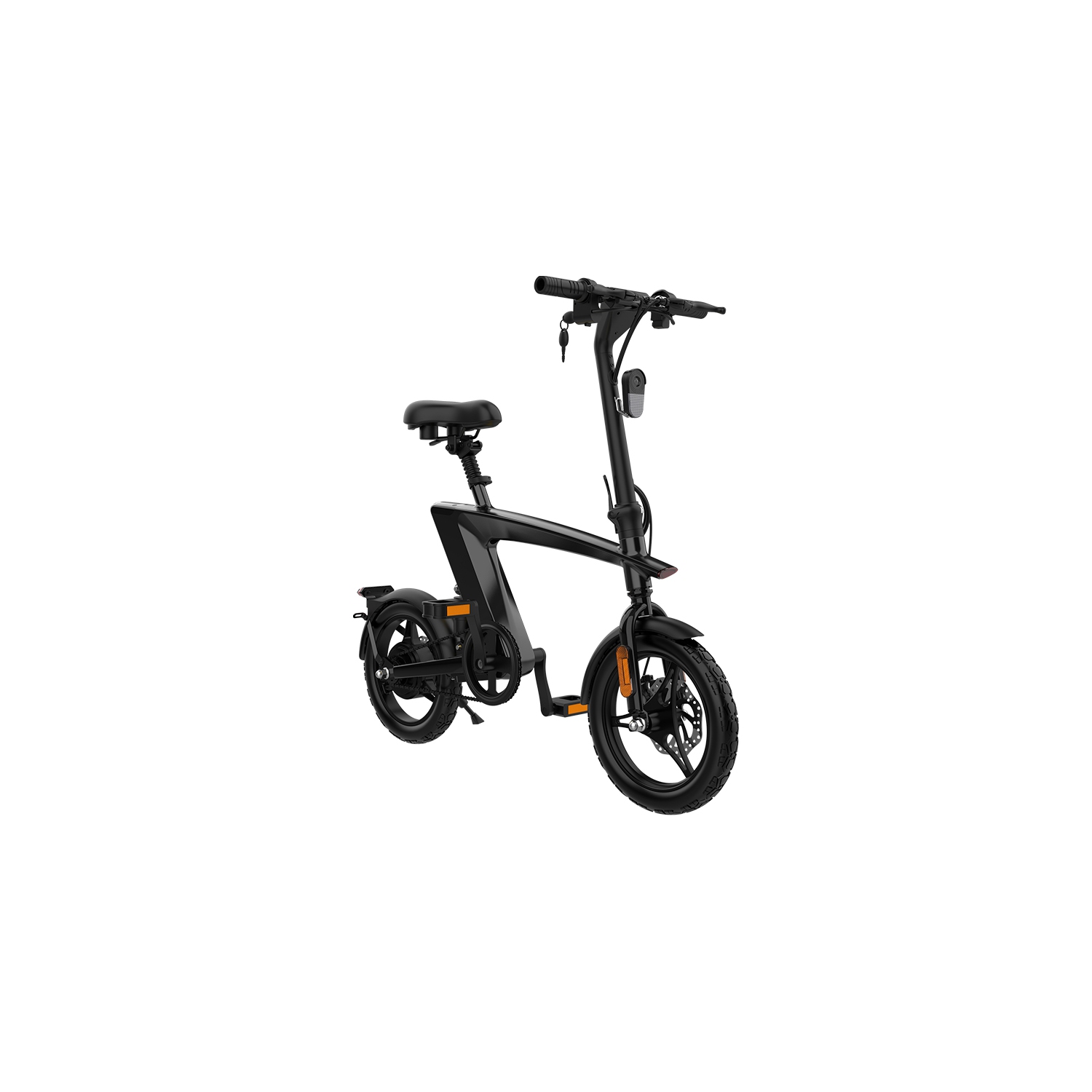 HX H1 Fly Fish 14 Inch Foldable E-Bike, Light Weight, LCD Display, Dual Suspension, 36V 10Ah Large Battery, 25KM/H Speed, Up to 75KM Range with Padel