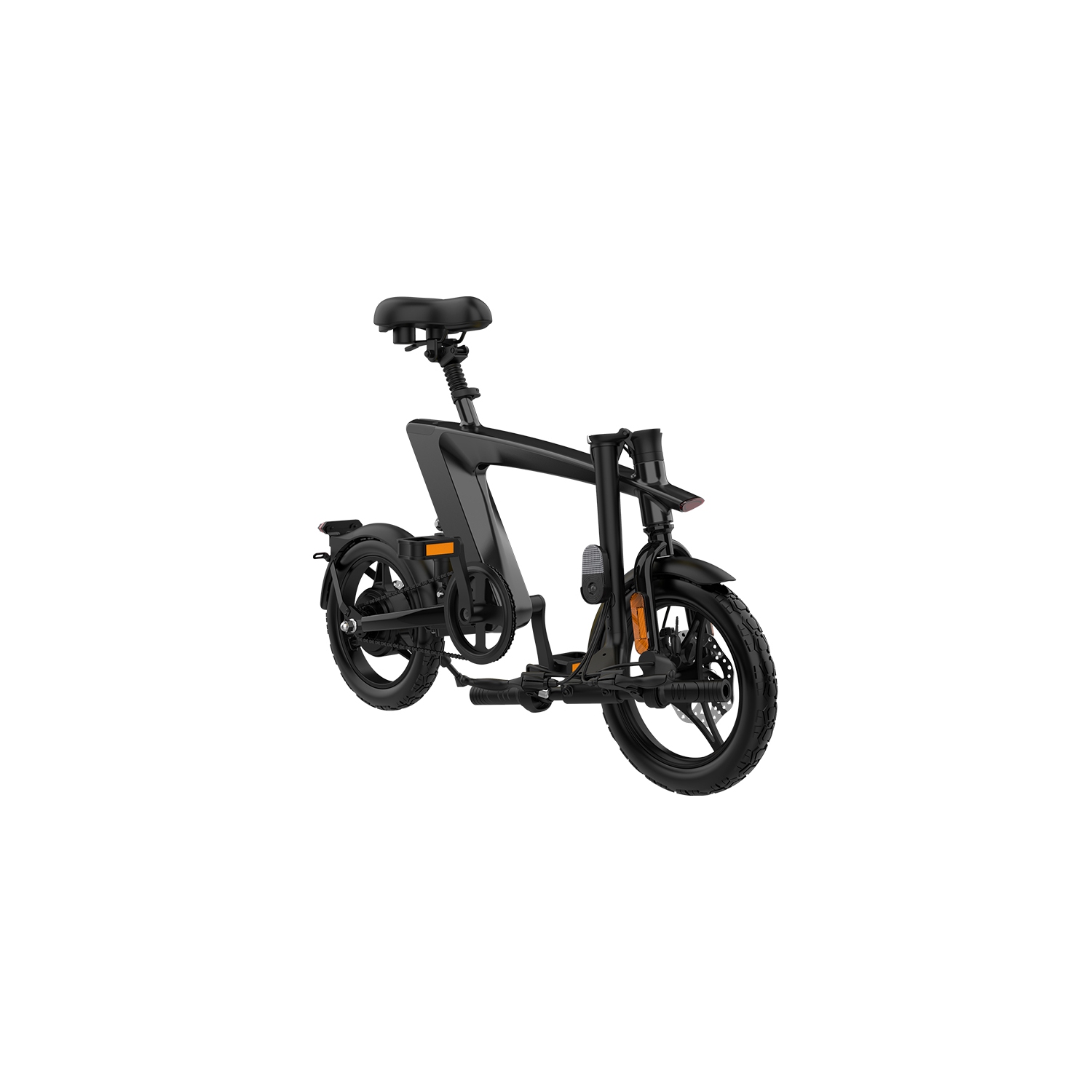 HX H1 Fly Fish 14 Inch Foldable E-Bike, Light Weight, LCD Display, Dual Suspension, 36V 10Ah Large Battery, 25KM/H Speed, Up to 75KM Range with Padel