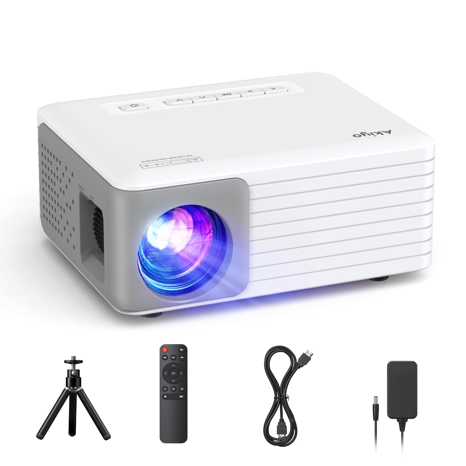 1080P Outdoor Projector, Portable iPhone Projector with WiFi and Tripod  Mount, Proyector Portatil Projecter for Home Video Projection, Compatible  with iOS/Android Phone/Tablet/Laptop/BOX/PC/TV/USB/DVD 