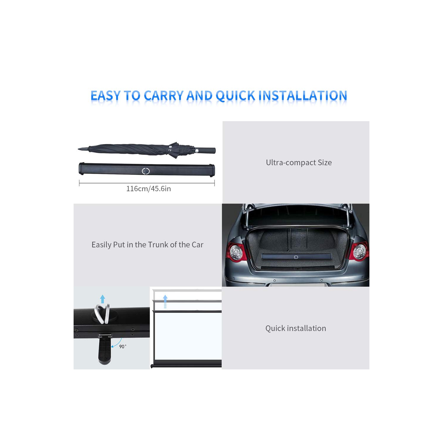 50-inch 4:3 Mobile Screen Table Top Portable Projector Screen Projector Screen Floor-Standing Projection Screen for Office S