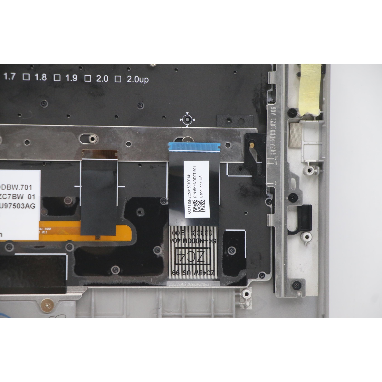 02HL899 NEW LENOVO X1 YOGA 3rd Generation Keyboard SILVER US 02HL898