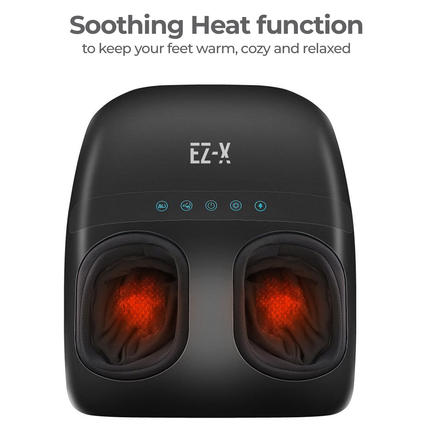 EZ-X Premium Foot Massager Machine with Heat and Air Compression - Deep Kneading Shiatsu Foot Massage - Whole Foot and Heel Therapy