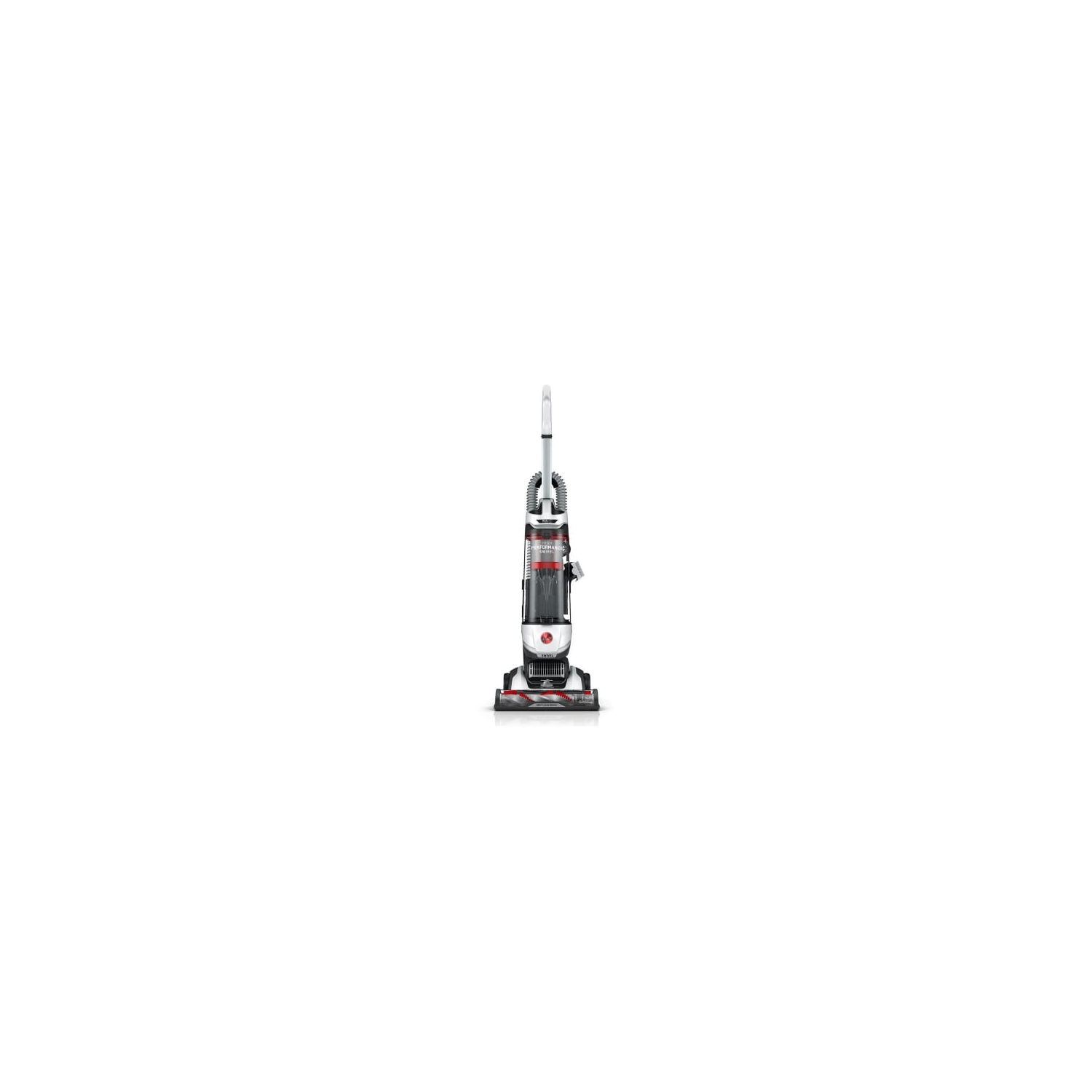 Hoover High Performance Swivel 960W 2.5L Bagless HEPA Hard Floor Upholstery Carpet Push Button Silver Upright Vacuum Cleaner