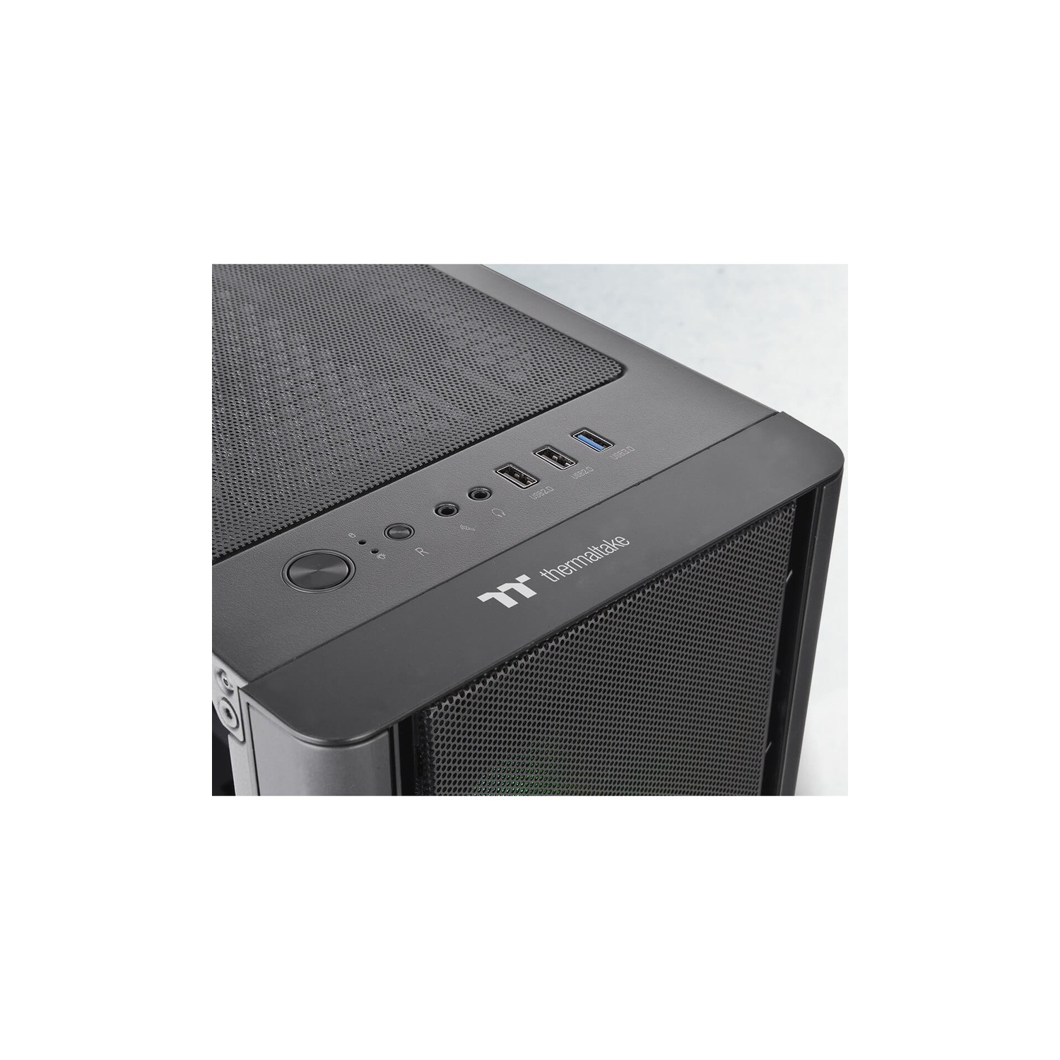 Boîtier d'ordinateur moyen de 4 ventilateurs ATX en verre trempé V250 TG ARGB Air 3 de Thermaltake Noir