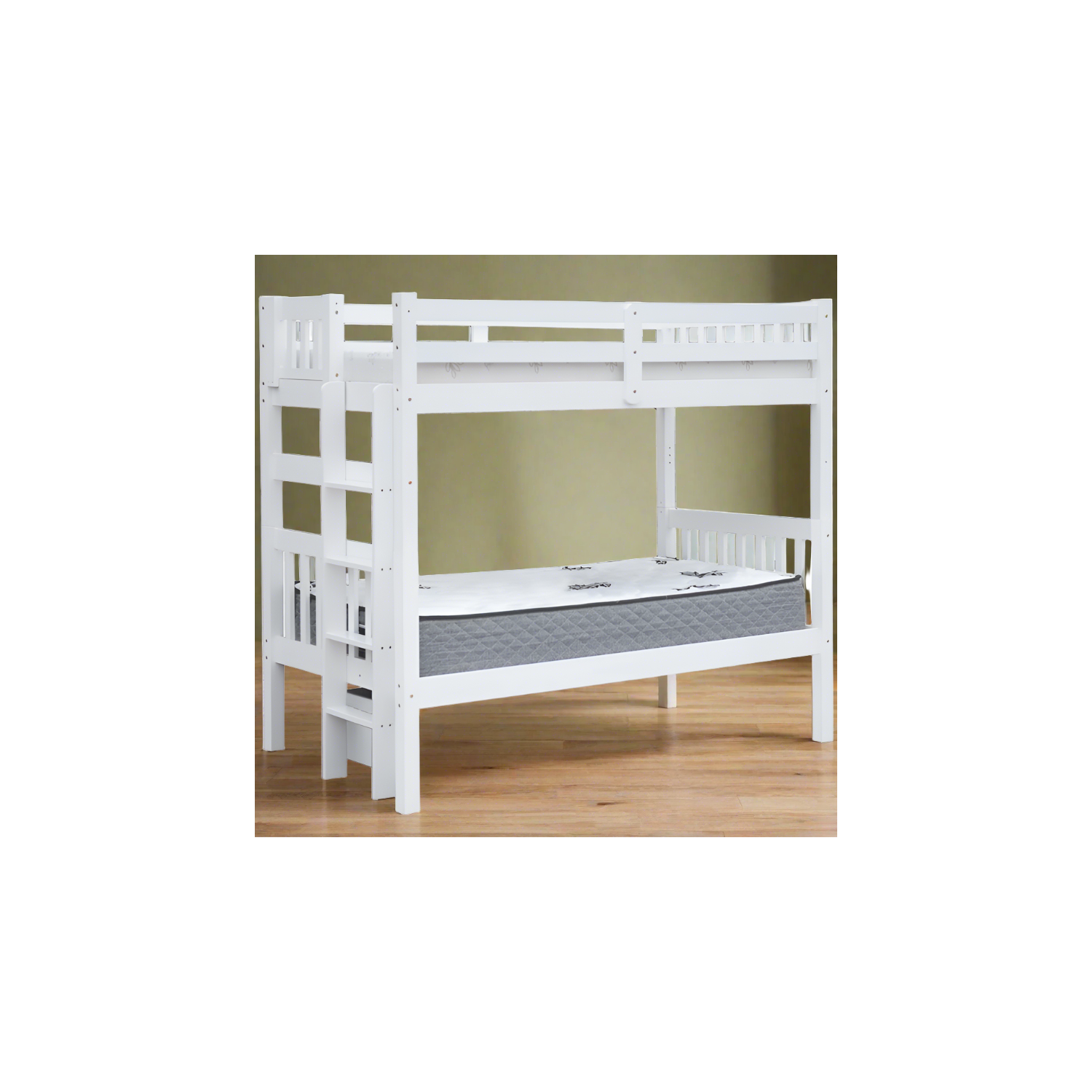 Lit superposé simple sur échelle d'extrémité simple