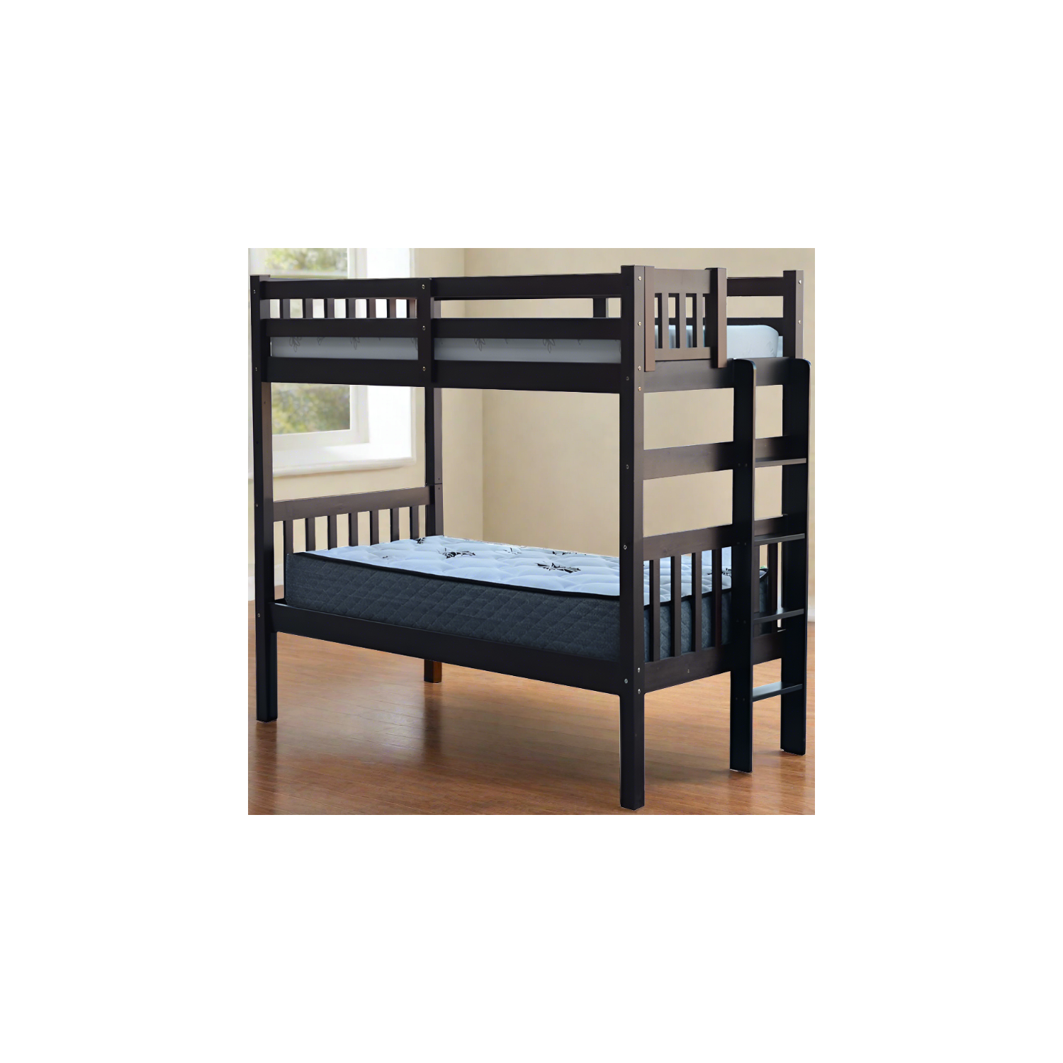 Échelle d'extrémité de lit superposé simple sur lit simple