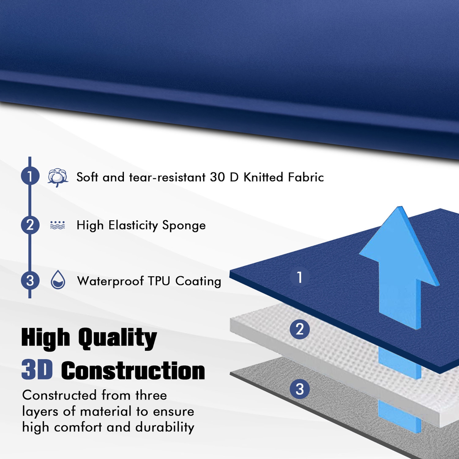 Costway Portable & Lightweight Folding Foam Sleeping Cot for Camping