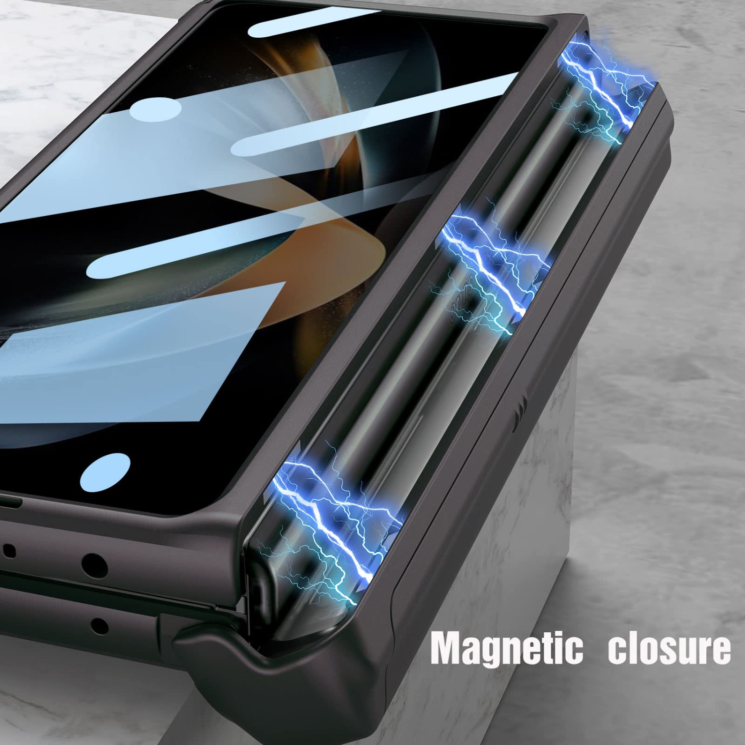 Navor Hinge Protection Series Case with Built-in Screen Protector Kickstand & S Pen Holder for Samsung Galaxy Z Fold 4 5G 2022