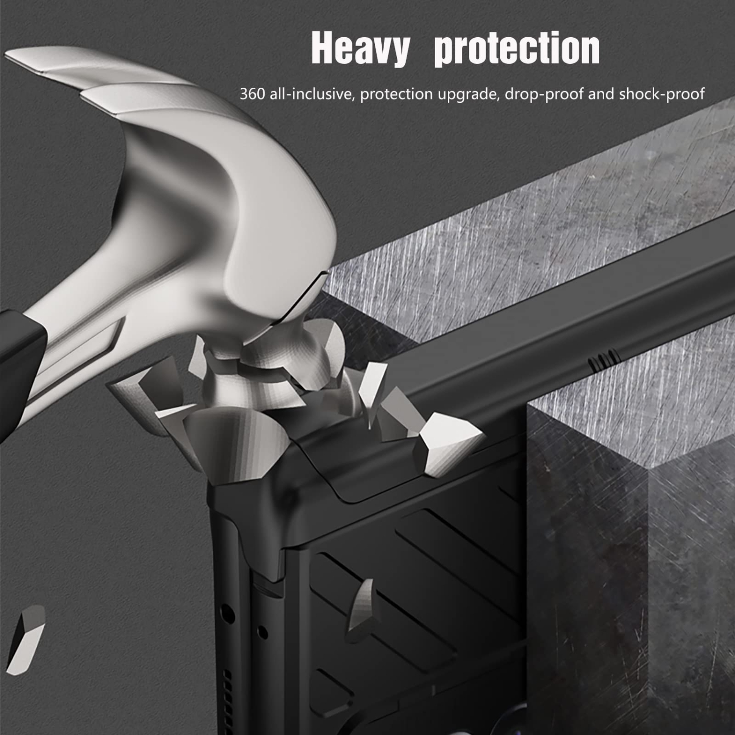 Navor Hinge Protection Series Case with Built-in Screen Protector Kickstand & S Pen Holder for Samsung Galaxy Z Fold 4 5G 2022