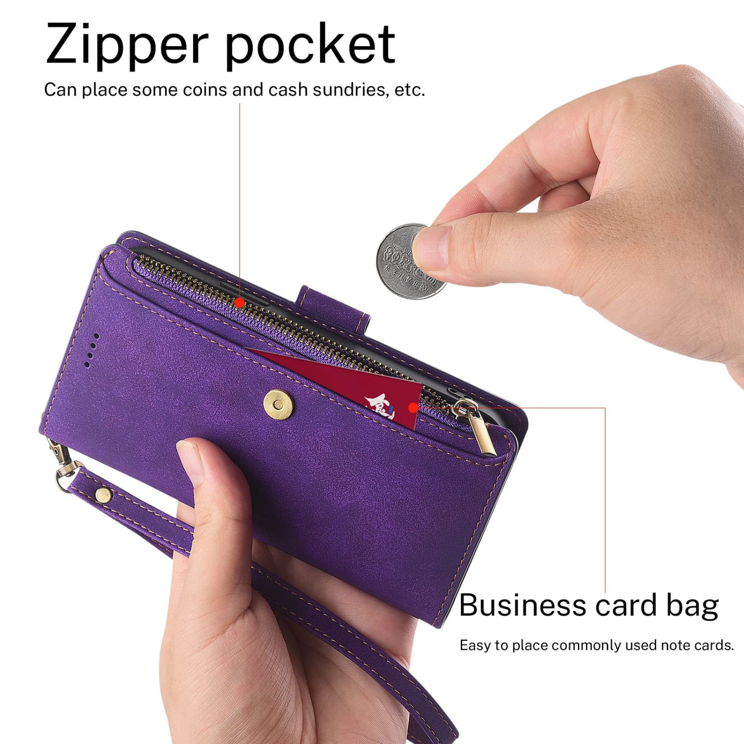 Antsturdy for Samsung Galaxy Z Fold 3 5G Wallet Case with S Pen Holder,PU Leather Folio Flip Protective Cover Slot Wrist Str