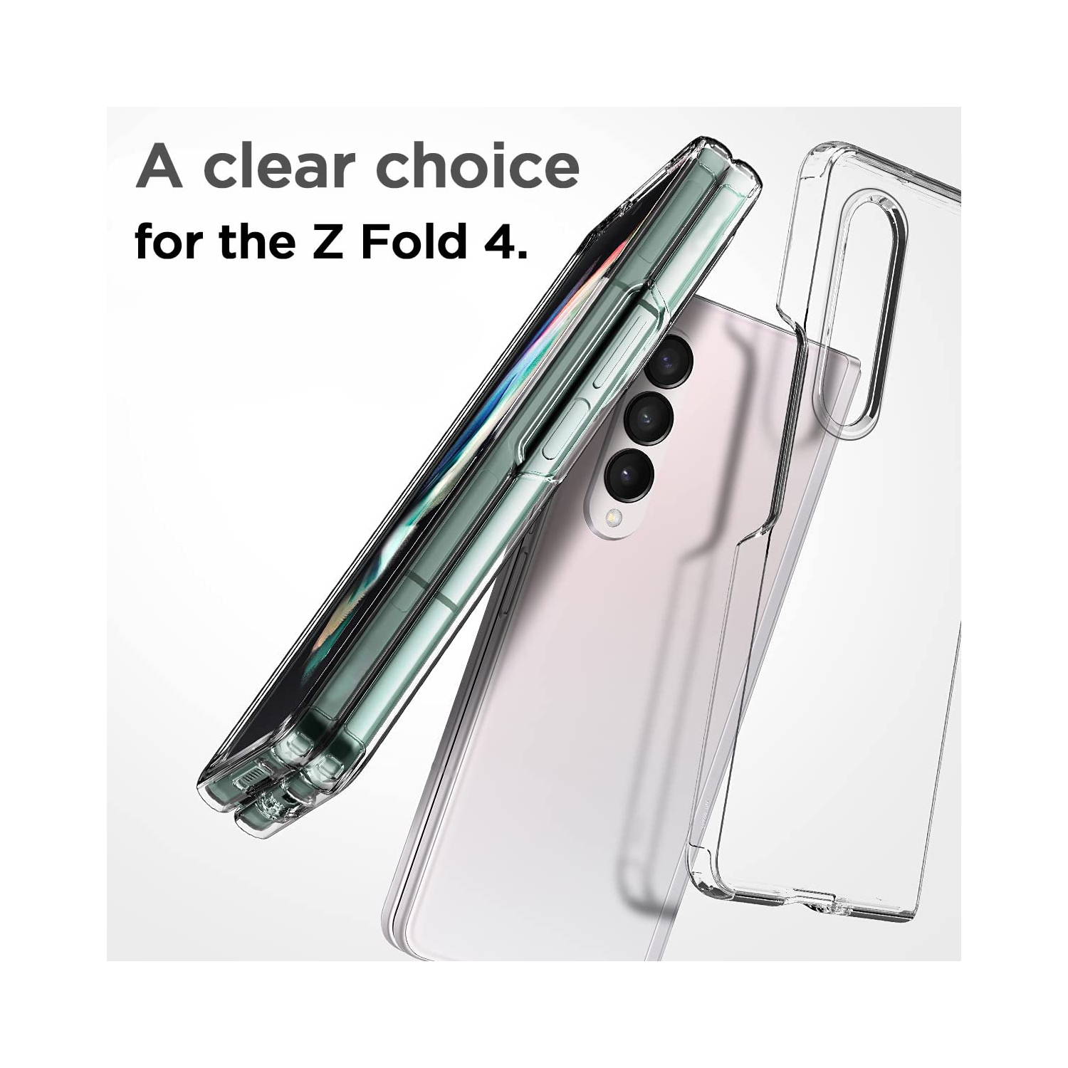 Samsung Galaxy Z Fold 4 Case Clear, [Anti-Yellow] Ultra-Thin Slim Fit Transparent Hard PC Protective Phone Case for Samsung Fold 4 5G