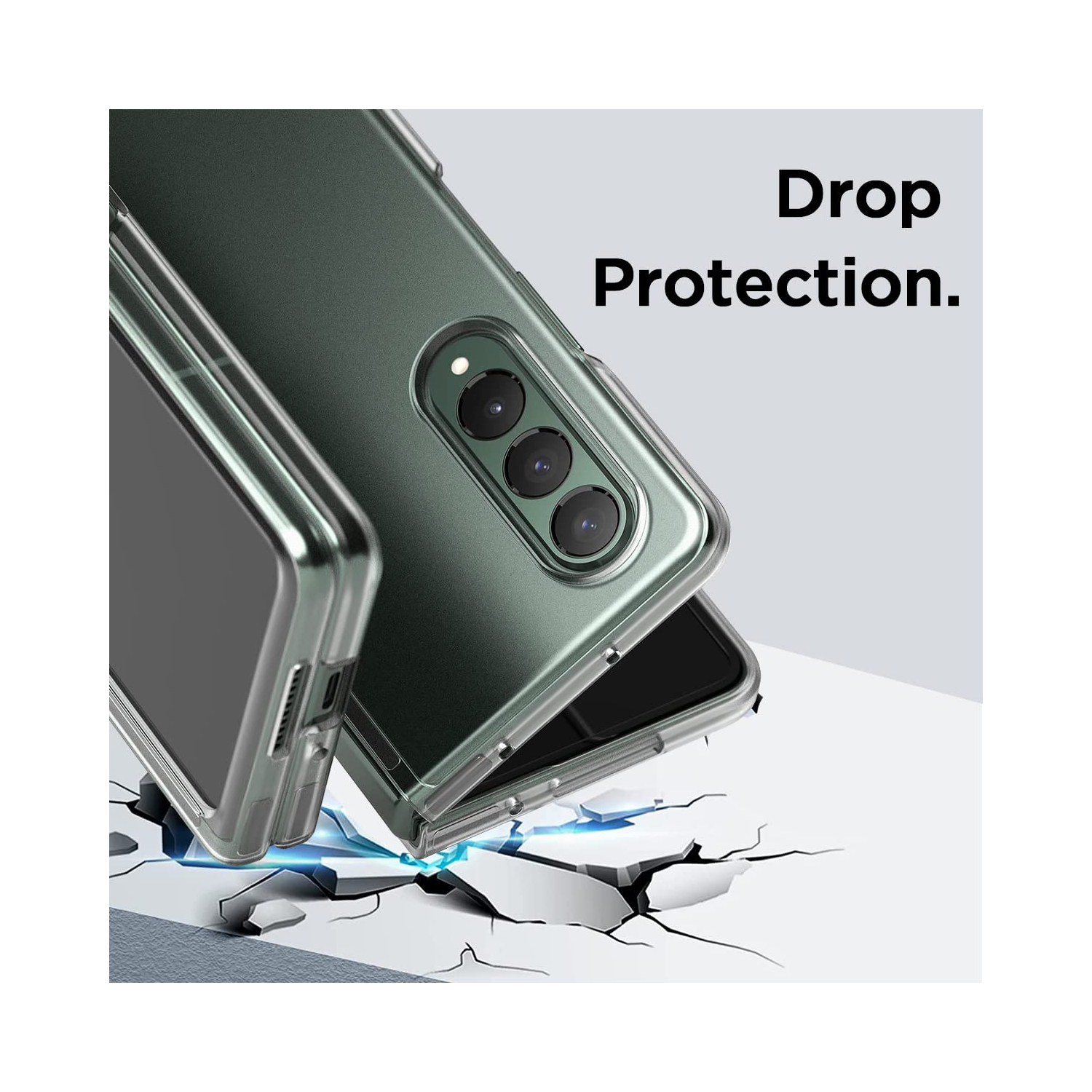 Samsung Galaxy Z Fold 4 Case Clear, [Anti-Yellow] Ultra-Thin Slim Fit Transparent Hard PC Protective Phone Case for Samsung Fold 4 5G