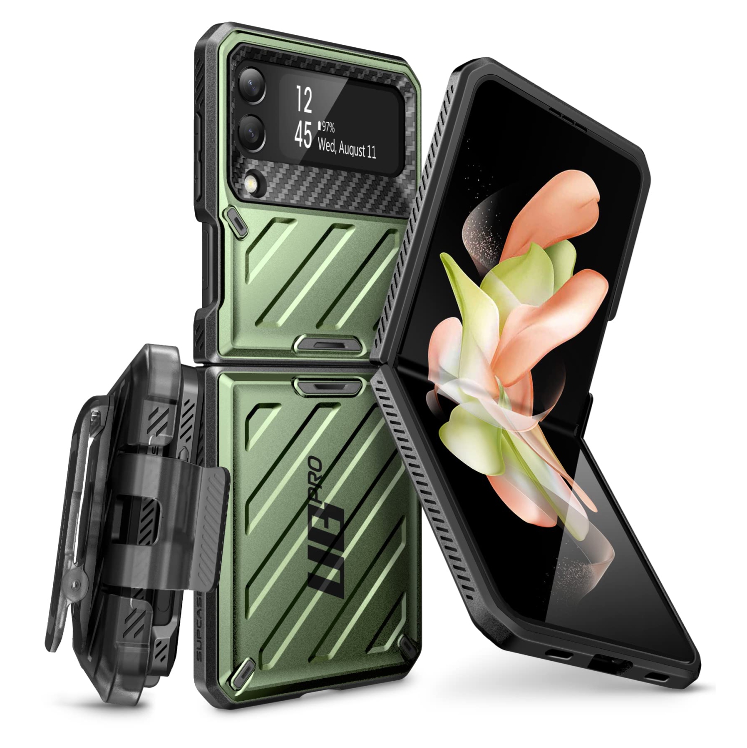 SUPCASE Unicorn Beetle Pro Series Case for Samsung Galaxy Z Flip 4 5G (2022), Full-Body Dual Layer Rugged Protective Case wi