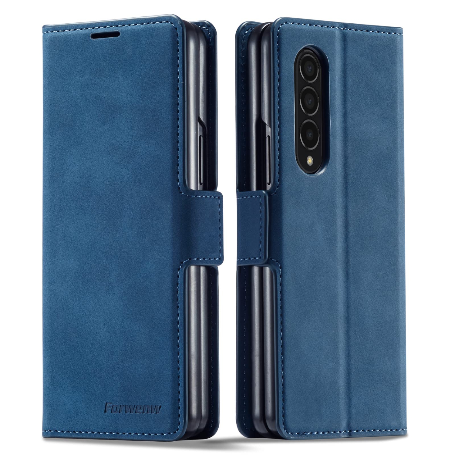EYZUTAK Premium PU Leather Flip Folio Case for Samsung Galaxy Z Fold 4 5G, Protective Cover with Kickstand Card Slot Magneti