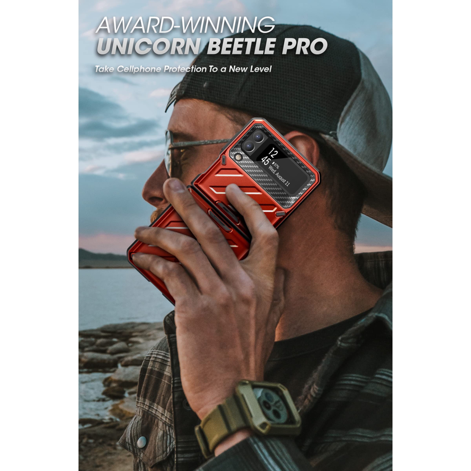 SULPASE Unicorn Beetle Pro Series pour Galaxy Z Flip 3 5G de Samsung, étui protecteur double couche robuste wi-Fi