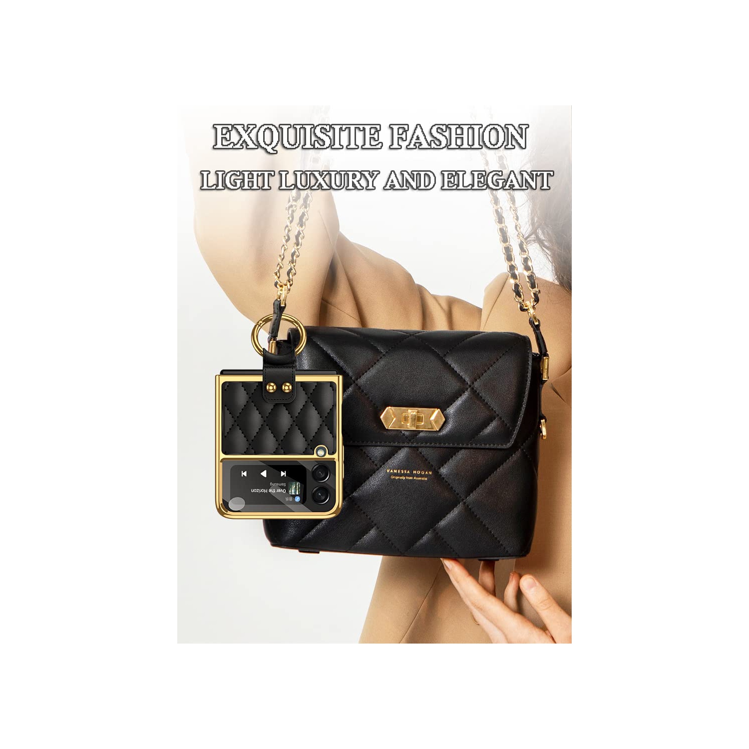 Étui SHIID pour Samsung Z Flip 3, étui à rabat pour Galaxy Flip 3 avec anneau protecteur, doublure en éponge, étui à rabat 3 en forme de diamant