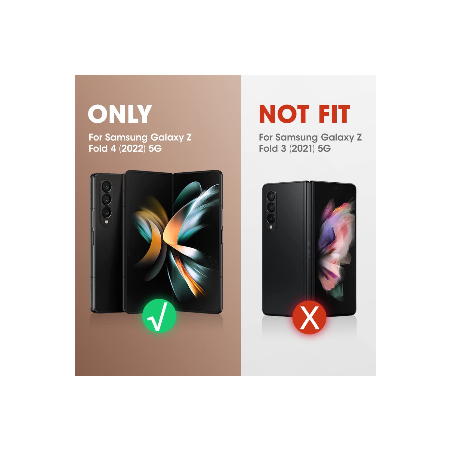 Étui Unicorn Beetle Pro de SULPASE pour Galaxy Z Fold 4 5G de Samsung, boîtier double couche robuste avec écran intégré