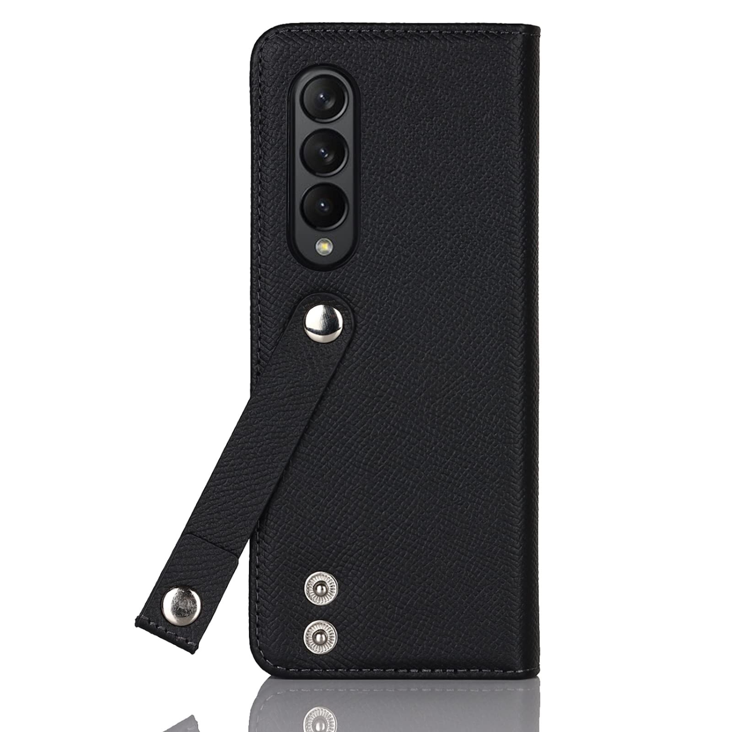 NUONUN – Étui portefeuille pour Galaxy Z Fold 3 5G avec support, béquille magnétique, étui protecteur en cuir véritable