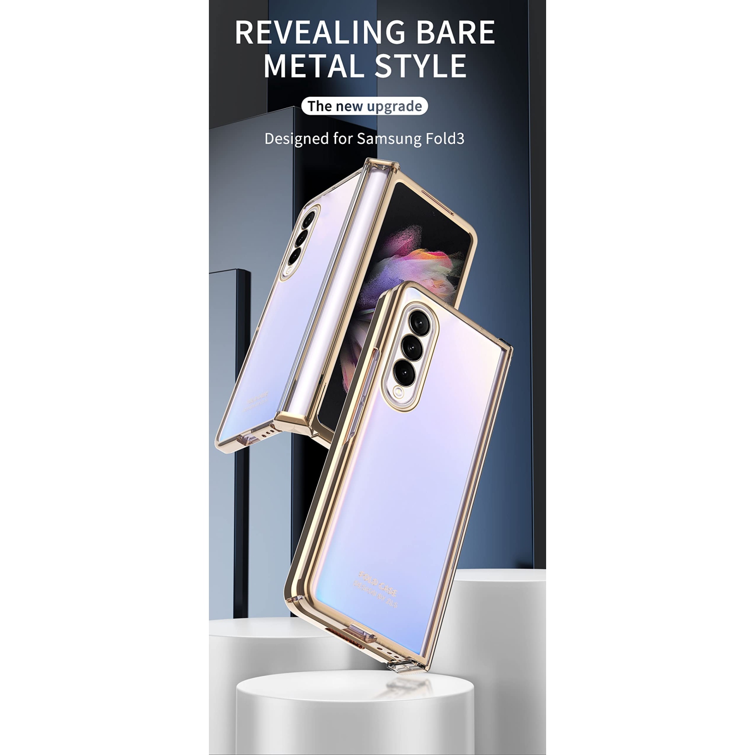 SHIEID – Étui Z Fold 3 de Samsung avec protection des charnières, étui à charnière Fold 3, haute définition translucide pour Galaxy Z