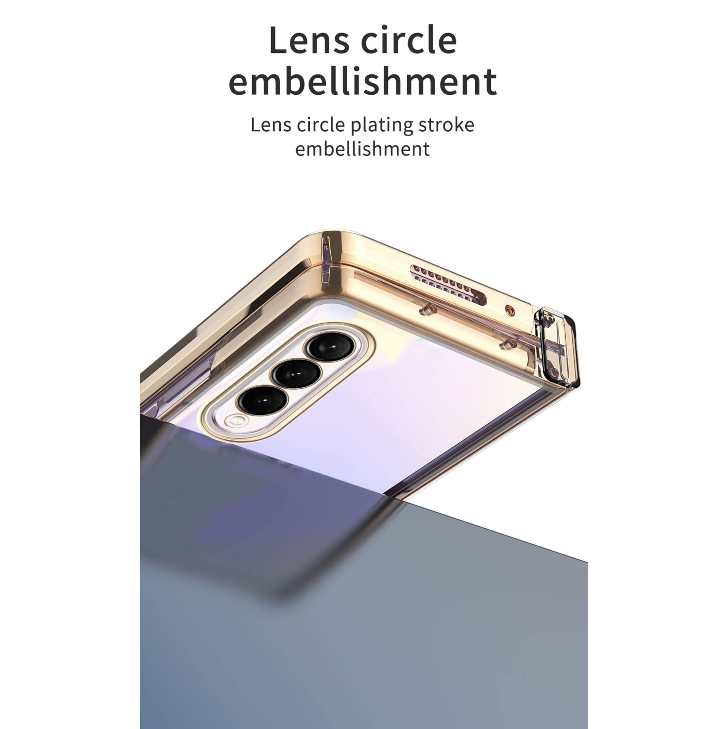 SHIEID – Étui Z Fold 3 de Samsung avec protection des charnières, étui à charnière Fold 3, haute définition translucide pour Galaxy Z