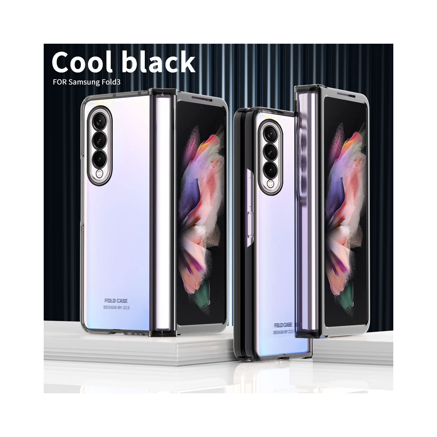 SHIEID – Étui Z Fold 3 de Samsung avec protection des charnières, étui à charnière Fold 3, haute définition translucide pour Galaxy Z