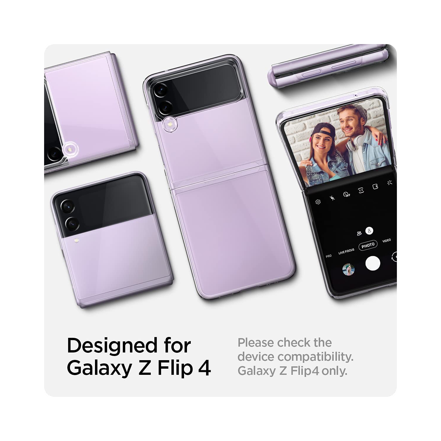 AICase for Samsung Galaxy Z Flip 4 Case Clear, Anti-Yellow Ultra-Thin Slim Fit Transparent Hard PC Phone Case for Samsung