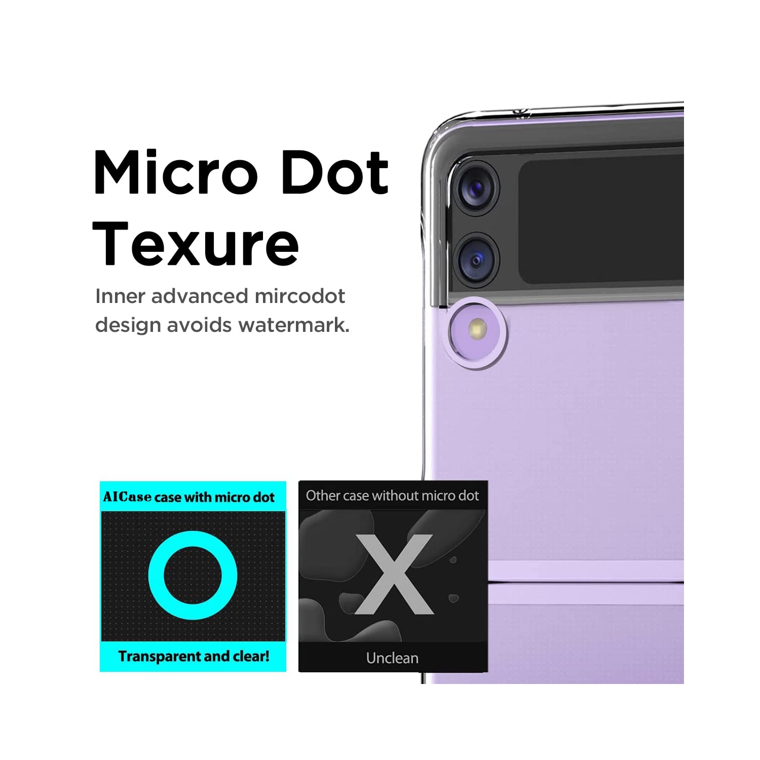 AICase for Samsung Galaxy Z Flip 4 Case Clear, Anti-Yellow Ultra-Thin Slim Fit Transparent Hard PC Phone Case for Samsung