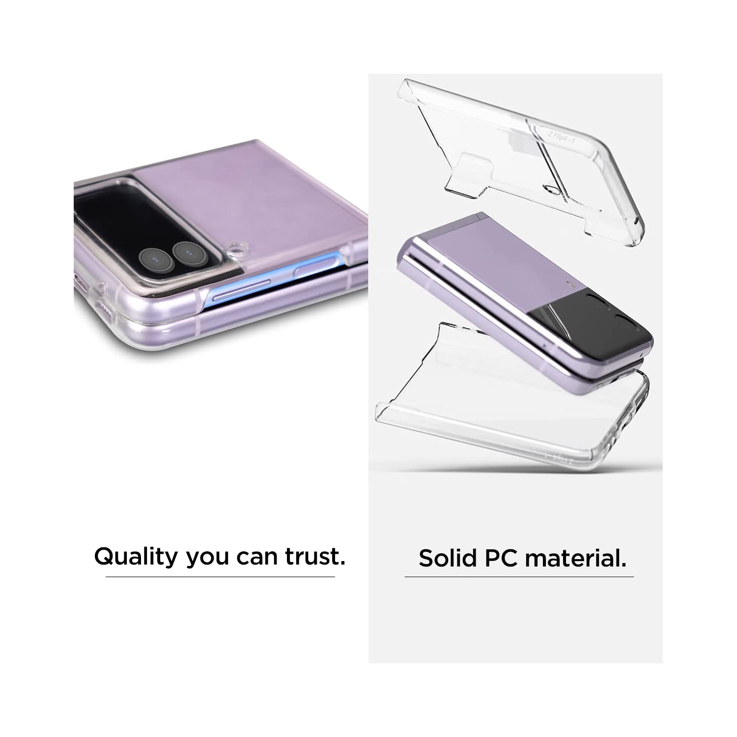 AICase for Samsung Galaxy Z Flip 4 Case Clear, Anti-Yellow Ultra-Thin Slim Fit Transparent Hard PC Phone Case for Samsung