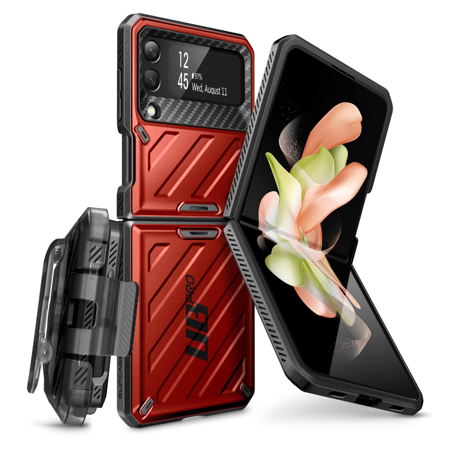 SUPCASE Unicorn Beetle Pro Series Case for Samsung Galaxy Z Flip 4 5G (2022), Full-Body Dual Layer Rugged Protective Case wi
