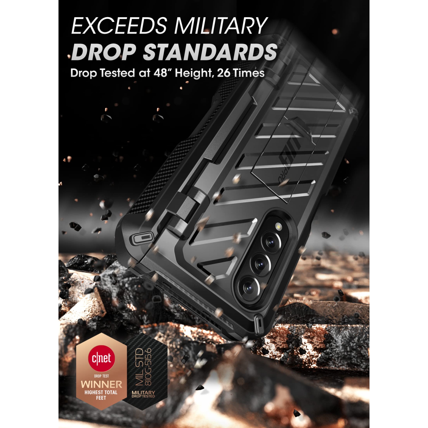 Étui Unicorn Beetle Pro de SULPASE pour Galaxy Z Fold 3 5G de Samsung, boîtier double couche robuste avec compartiment intégré