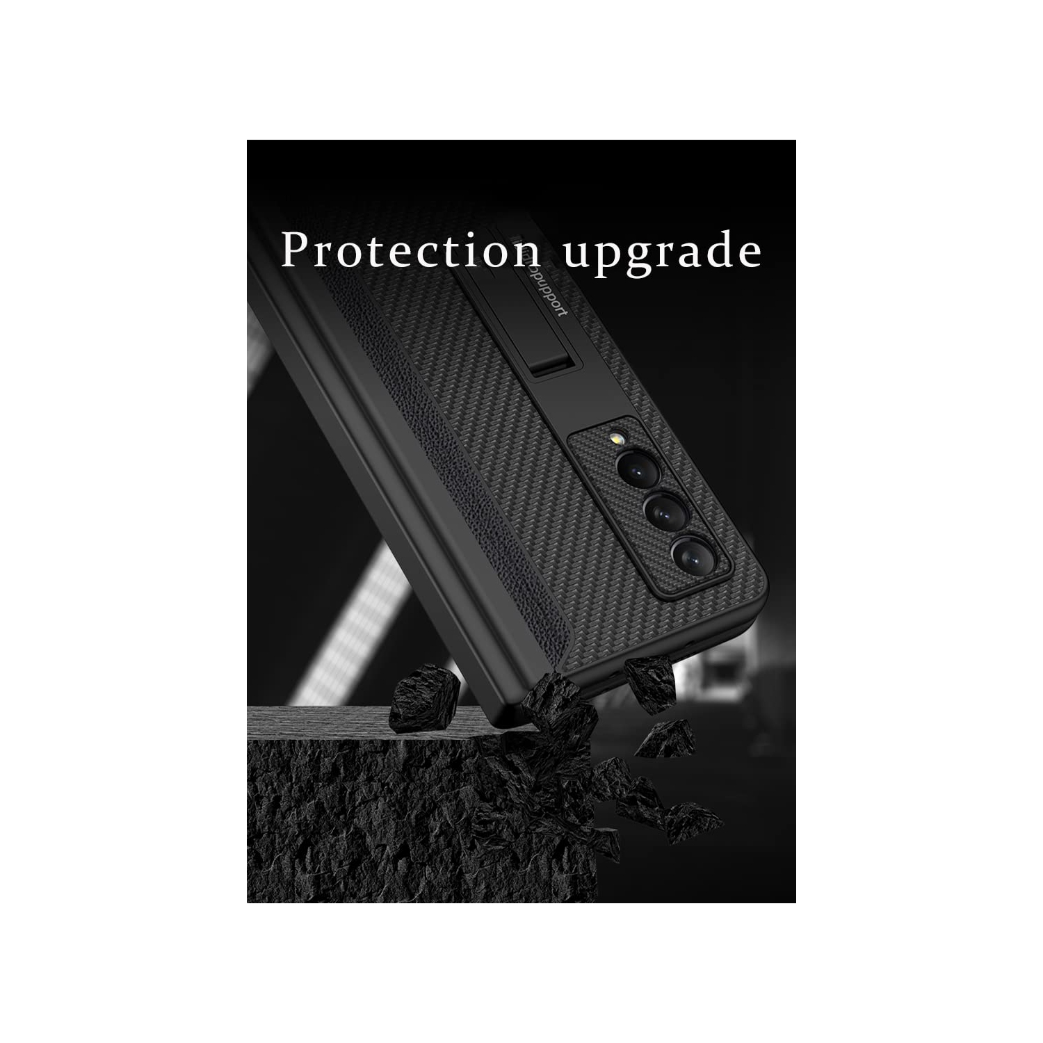 Étui SHIEID pour Samsung Z Fold 3 avec porte-stylet, étui pour Galaxy Z Fold 3 avec charnière, protecteur d’écran intégré et Kicksta