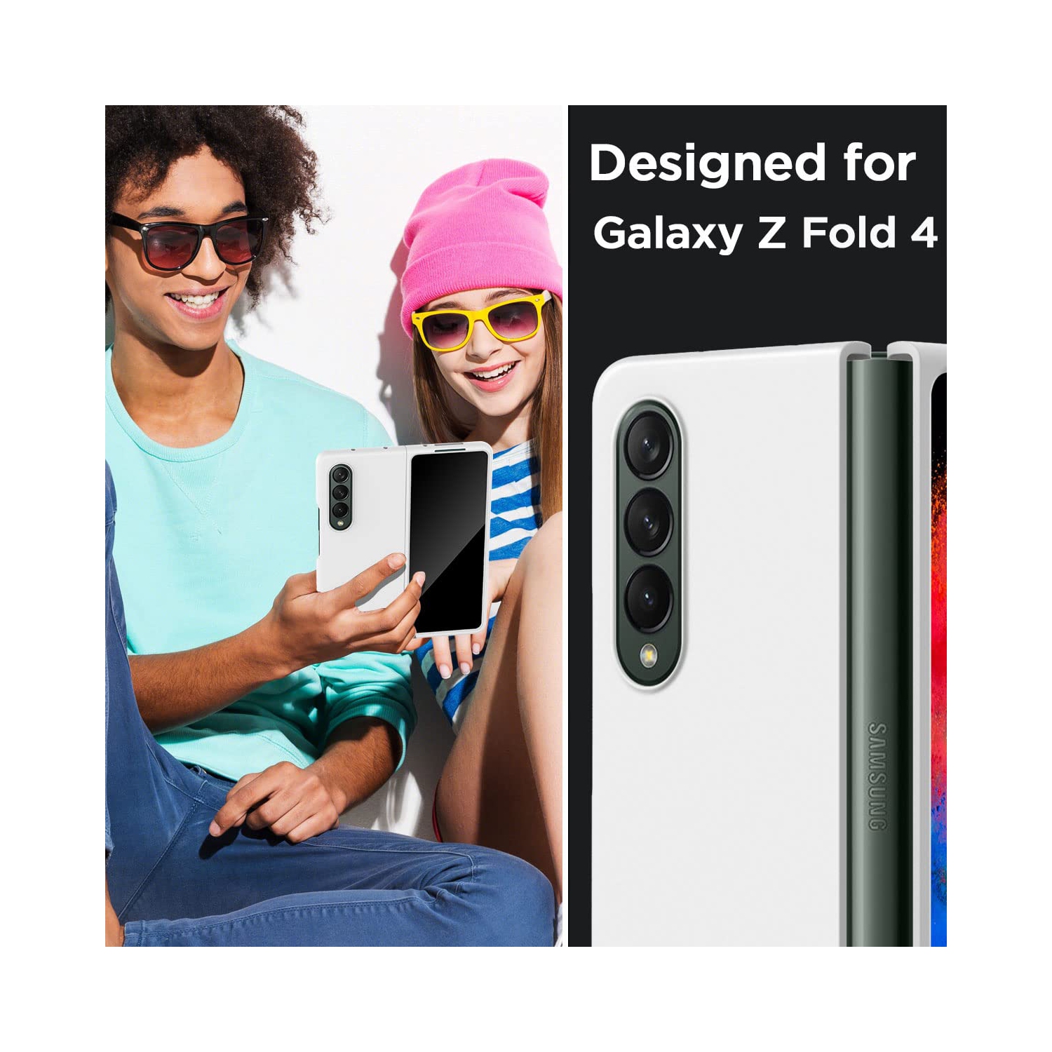 AICase for Samsung Galaxy Z Fold 4 Case, Protective Slim Thin Fit Phone Case for Samsung Galaxy Z Fold 4 5G, White