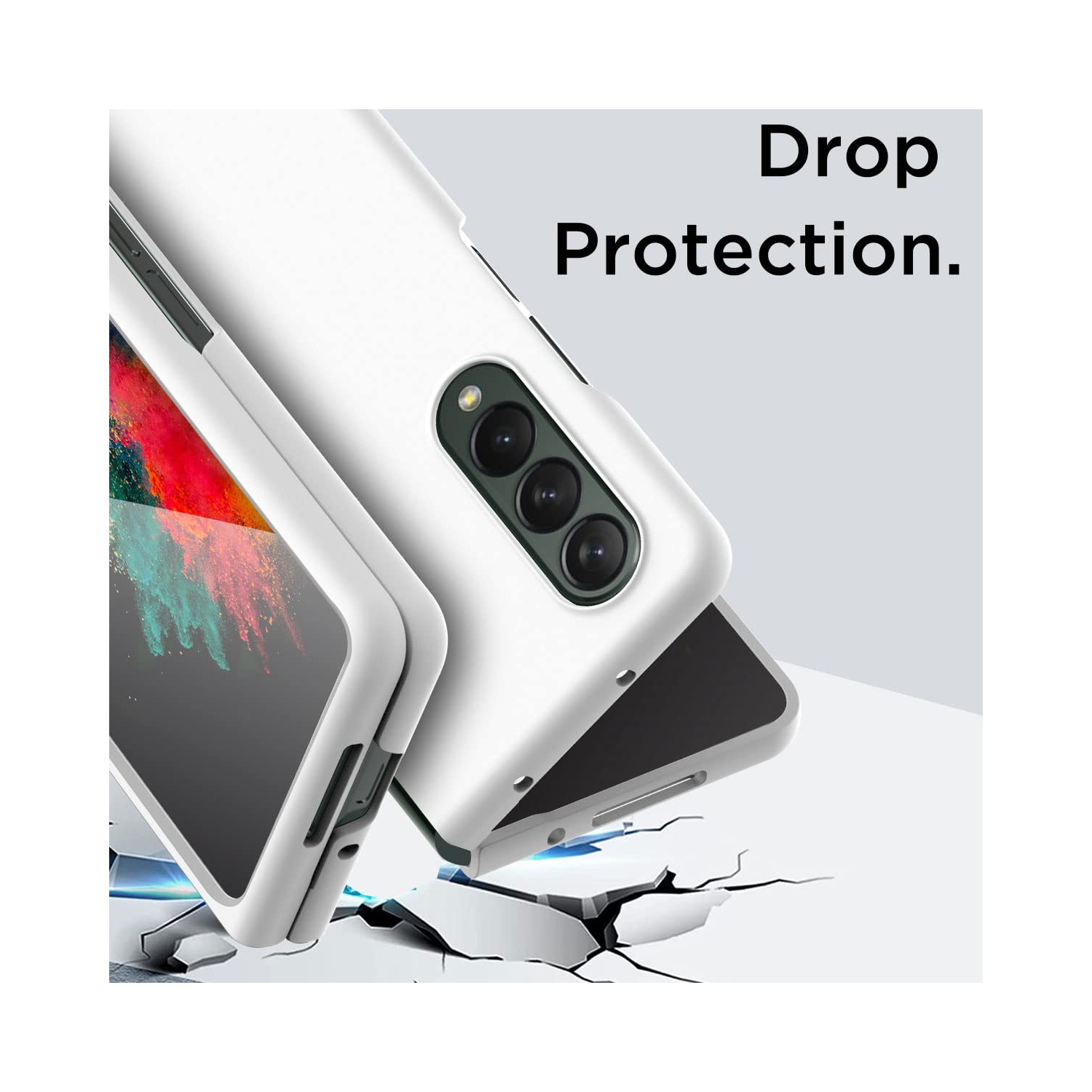 AICase for Samsung Galaxy Z Fold 4 Case, Protective Slim Thin Fit Phone Case for Samsung Galaxy Z Fold 4 5G, White