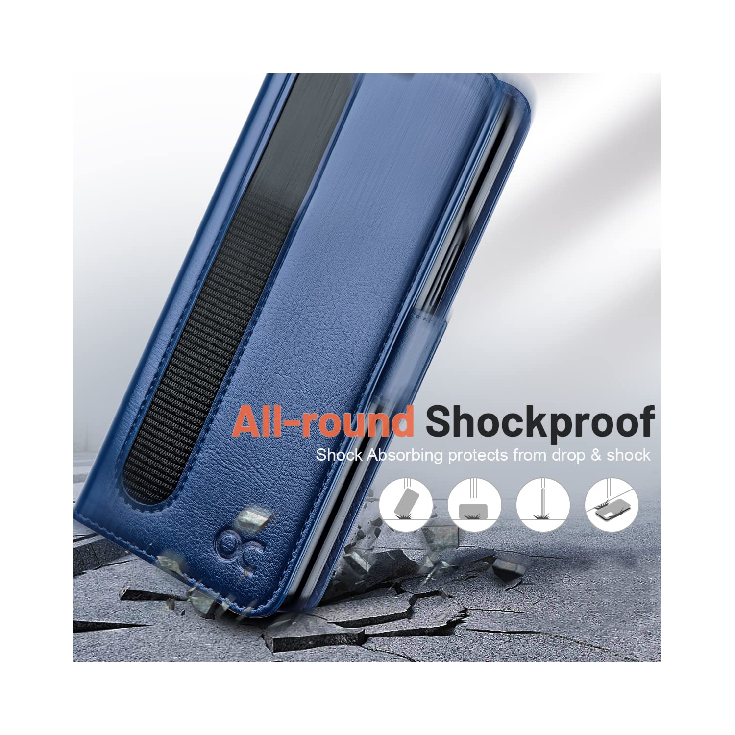 Compatible with Samsung Galaxy Z Fold 4 Case Wallet, PU Leather Fold Folio Case with [Card Slots ][Kickstand] [RFID Blocking ][Screen Protector]