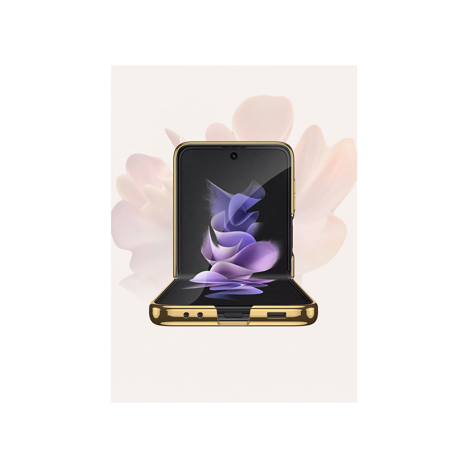 SHIEID – Étui protecteur pour Samsung Z Flip 3 avec anneau, coquille de perle galvanisée et étui protecteur pour Galaxy Z Flip 3 de Ring