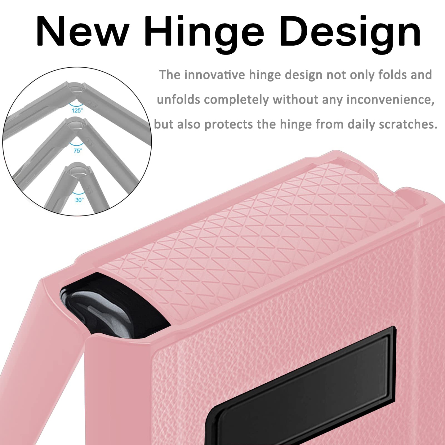 Miimall Compatible with Samsung Galaxy Z Flip 3 Case with Hinge Protection, PU Leather + Hard PC with Magnetic Kickstand + G