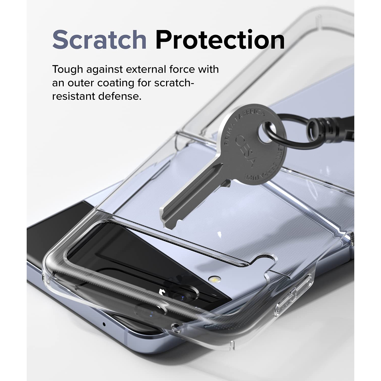 Ringke Slim Compatible with Samsung Galaxy Z Flip 4 5G Case Shockproof Thin Solid PC Transparent Anti-Yellowing Cover